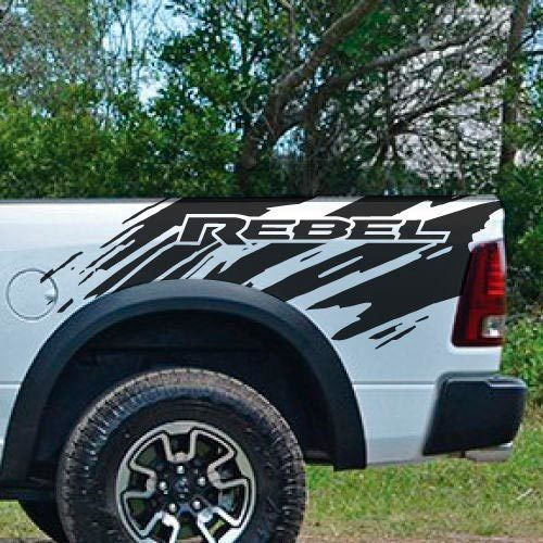 Dodge Rebel 1500 Truck Bed Splash Decal Sticker 60