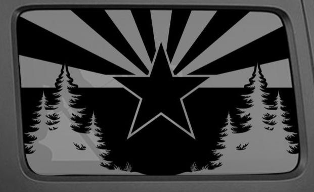Jeep Wrangler Gladiator Arizona Forest Flag Side Rear Window Decal 31