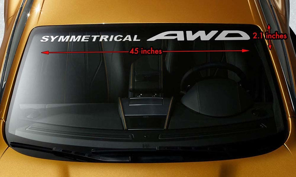 Thumbnail: Aymmetrical AWD Windshield Decal Sticker