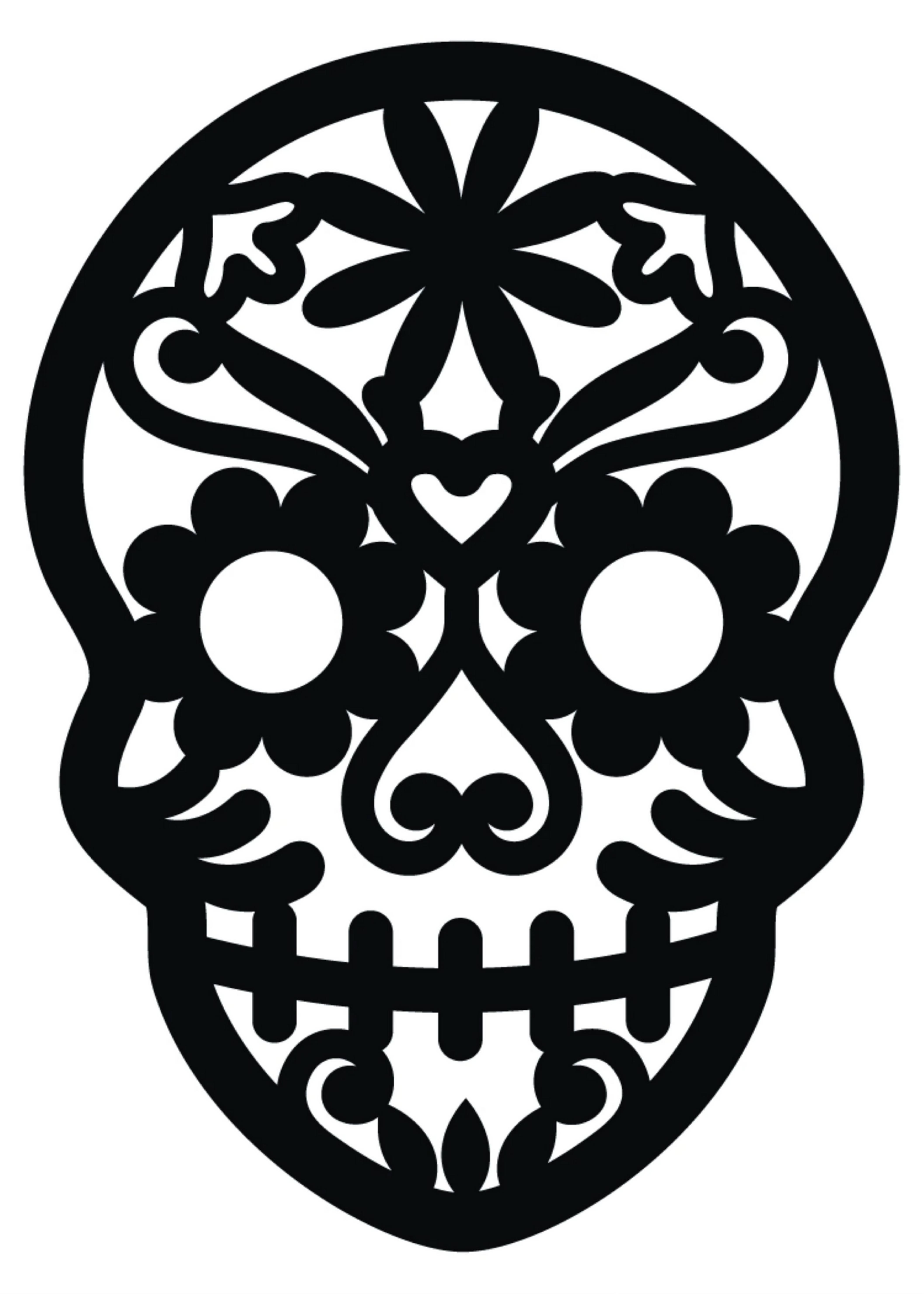 Mexican Sugar Skull Decal Sticker 1