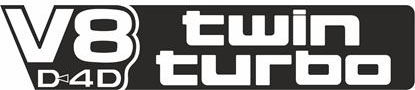 V8 D-4D TWIN TURBO Vinyl Decal Sticker