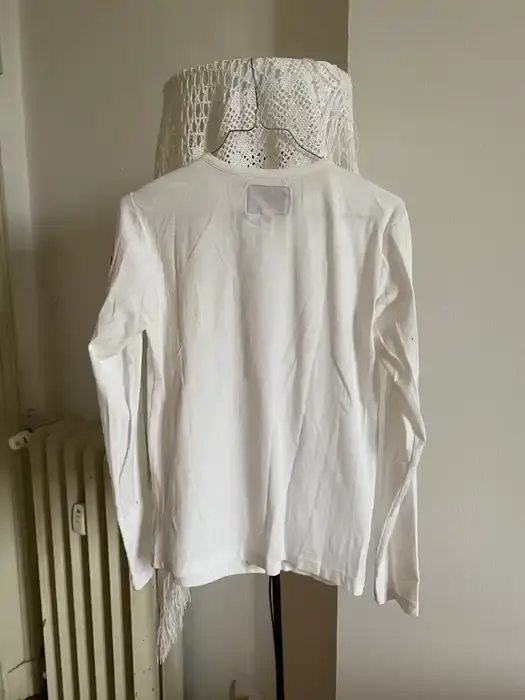 Thumbnail: Mesh Snowglobe Long Sleeve in White