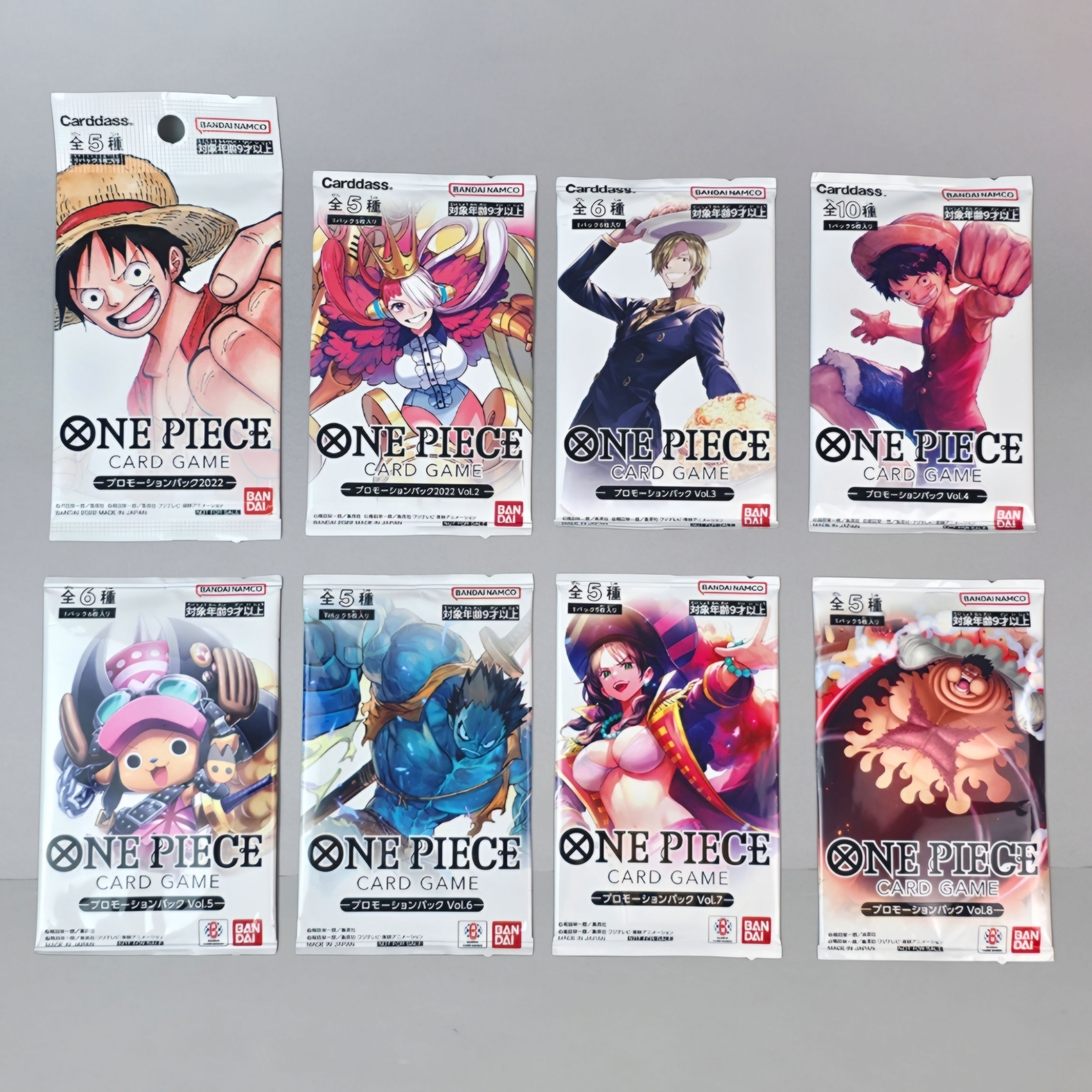 One Piece Card Game Promotion Pack Vol.1-8 Complete Set Promo JP