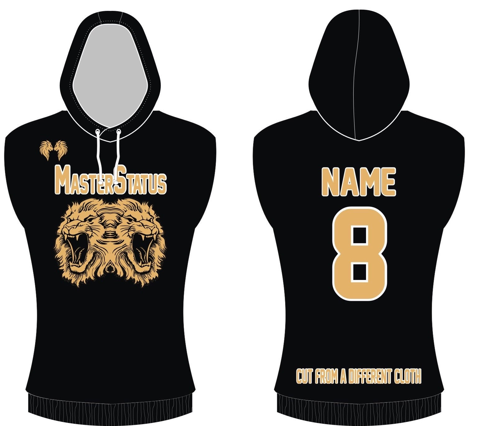 #32100-6A.7 (0) Black Sleeve less Hoodie Only