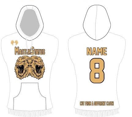 #32100-6A.4 (3) White Sleeve less Hoodie Only