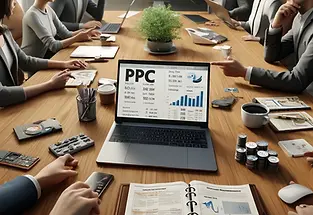 DALL·E 2024-06-12 10.37.59 - A highly realistic depiction of a PPC (Pay-Per-Click) strateg