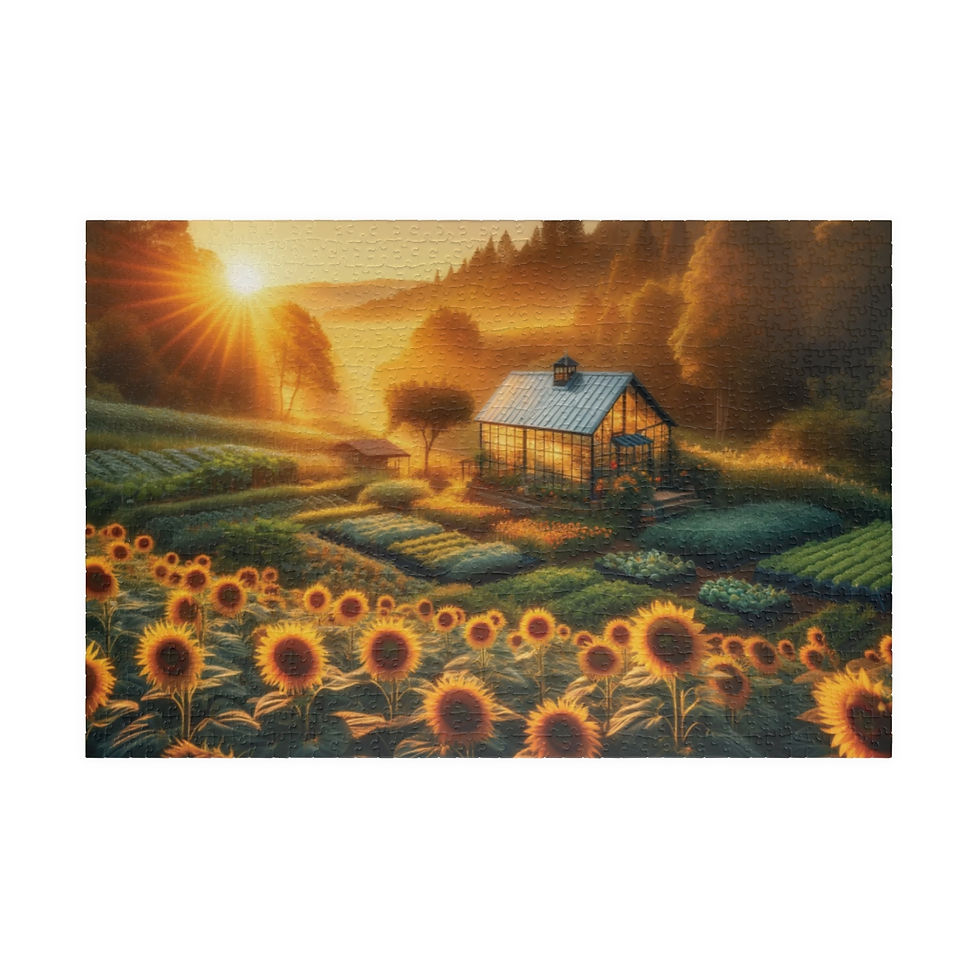 1000+Piece Jigsaw Puzzle Sunflower Series Greenhouse Kitchen Garden Sunrise