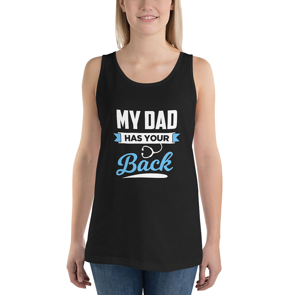 Thumbnail: funny tanktop shirt medical nurse dad my dad has your back tank top