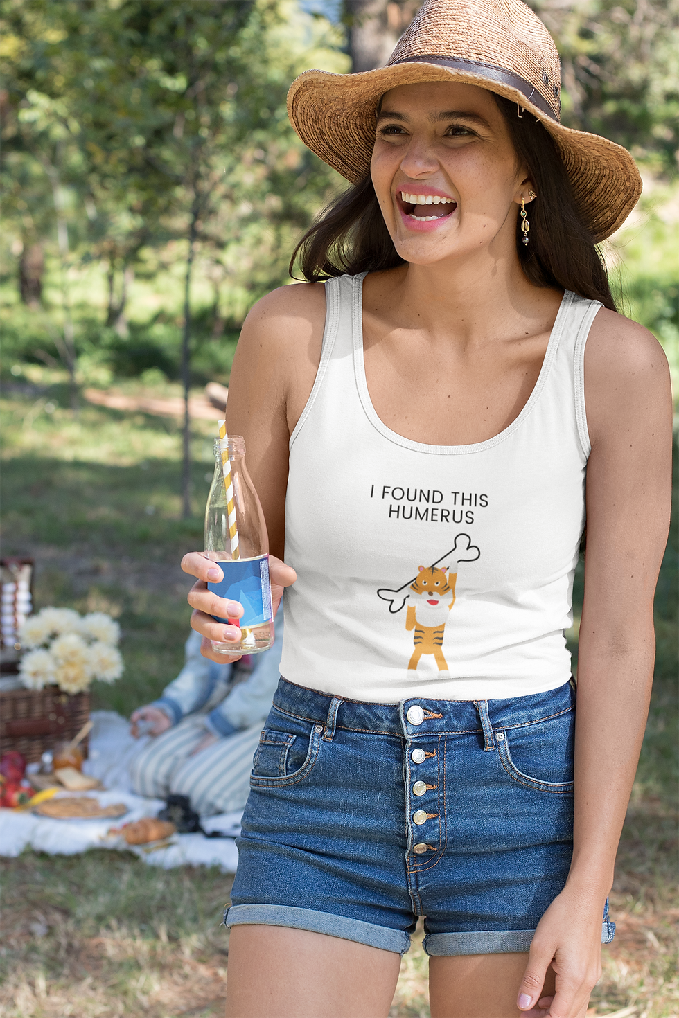 Thumbnail: funny tank top shirt tanktop humerus tiger bone