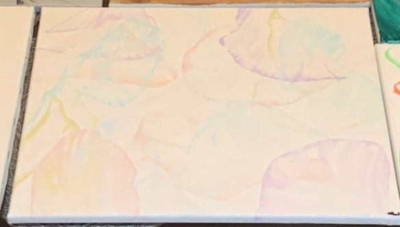 Thumbnail: custom canvas art by jackie light blue light pastels pastel colors soft beautiful