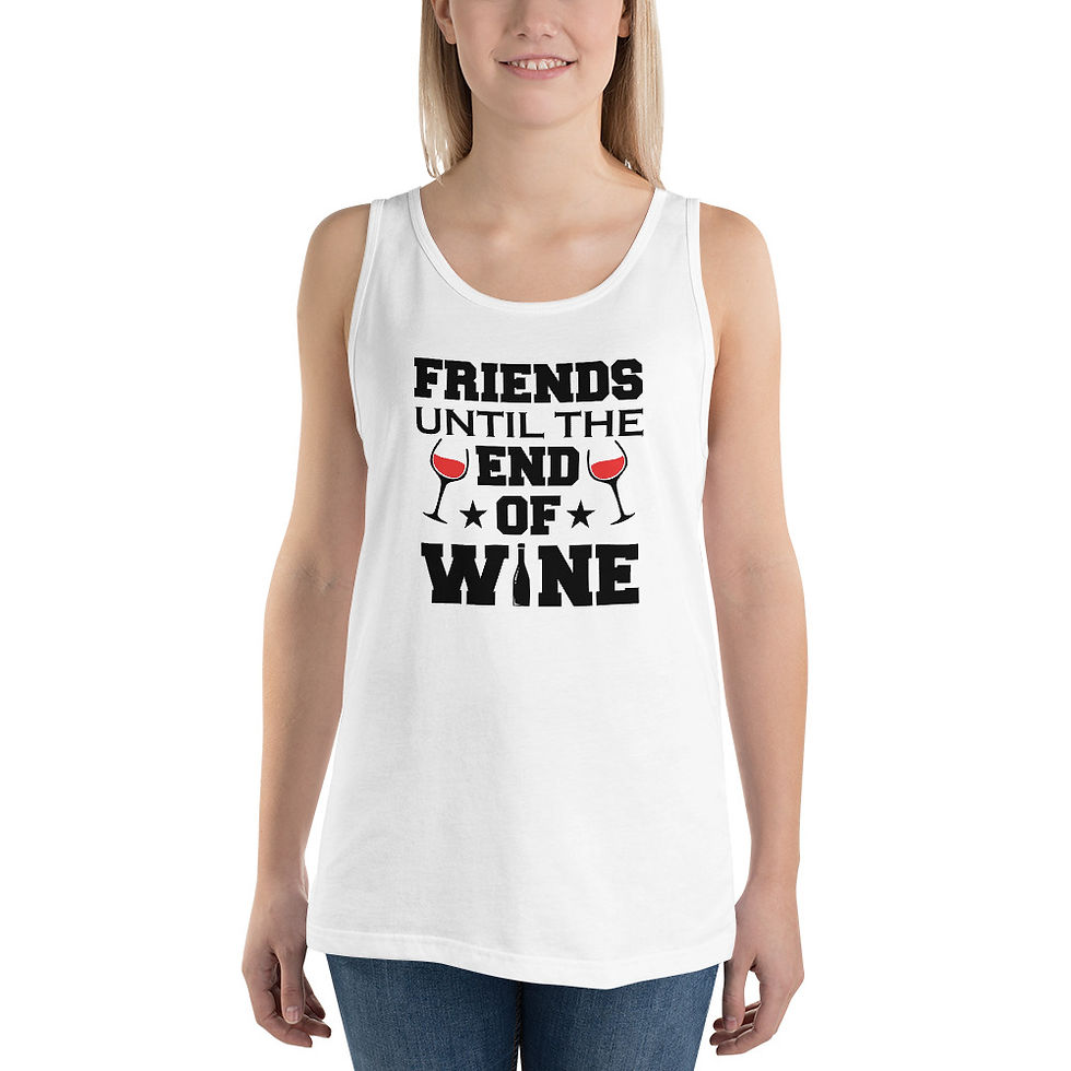 Thumbnail: funny tank top shirt womens tanktop friends until the end of wine glasses