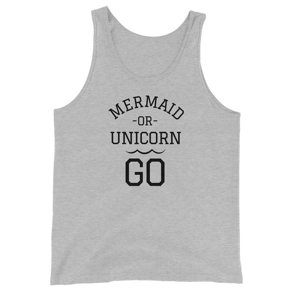 Thumbnail: funny tank top womens tanktop mermaid unicorn go