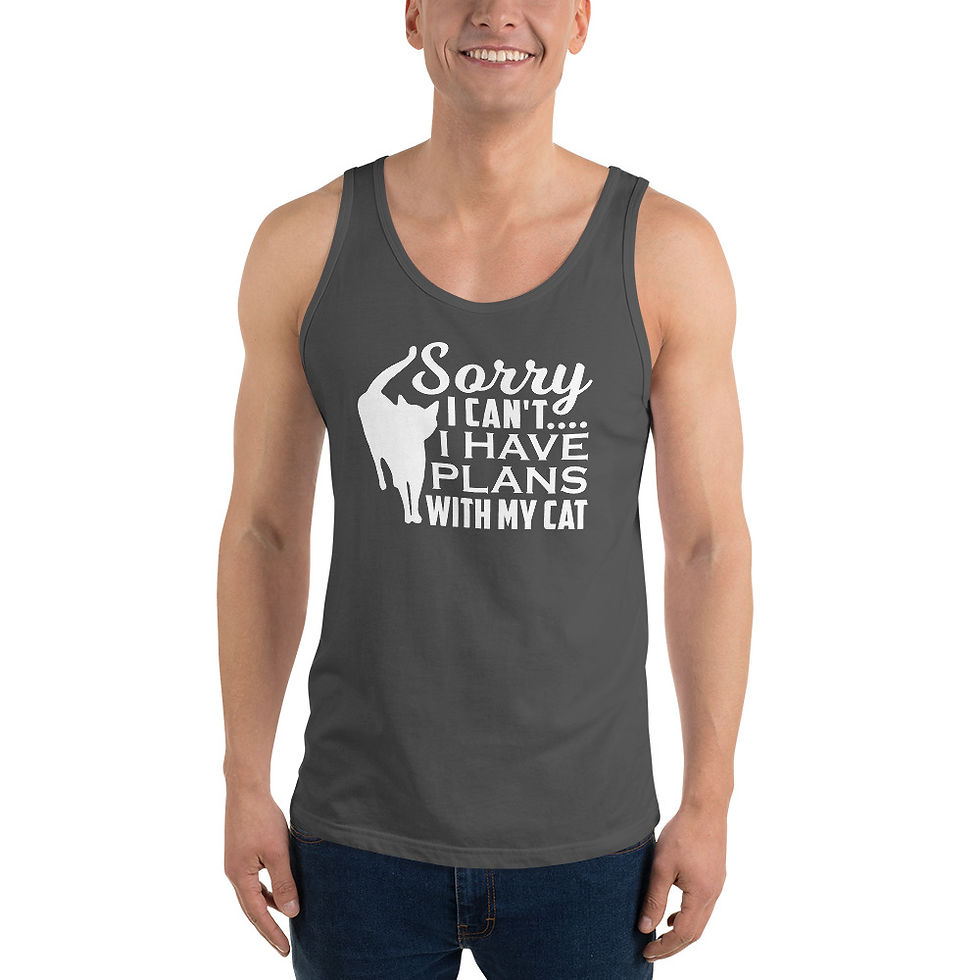 Thumbnail: funny shirt tanktop crazy cat lady sorry i have plans with my cat tanktop cat lover