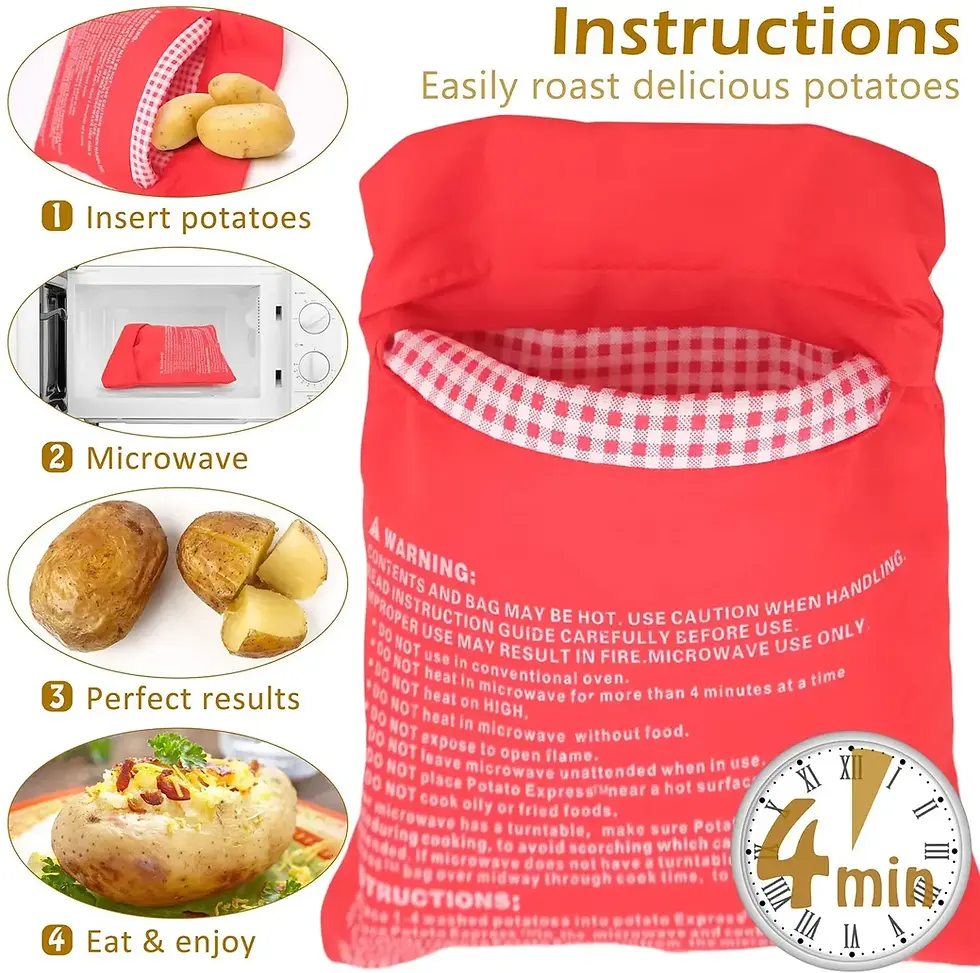 Reusable Microwave Potato Cooker Bag
