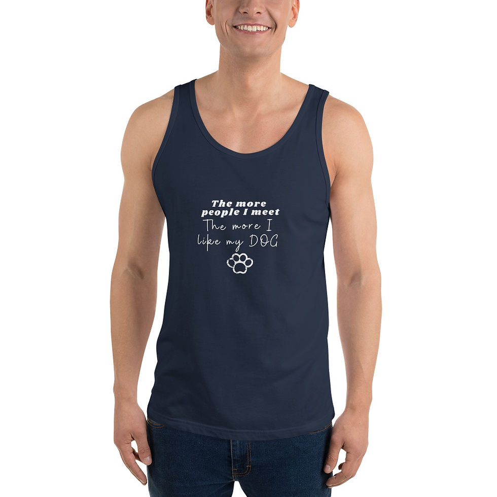 Thumbnail: Unisex Tank Top - The More I Like My Dog