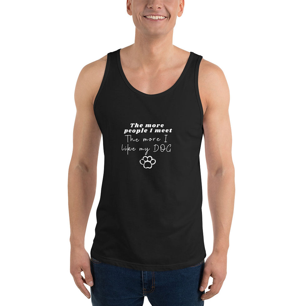 Thumbnail: Unisex Tank Top - The More I Like My Dog