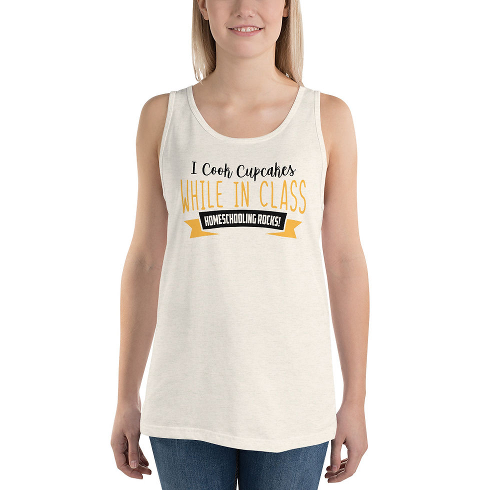 Thumbnail: funny tanktop tank top mens womens joke 2020 quarantine coronavirus covid19 covid  homeschool i cook cupcakes while in clas