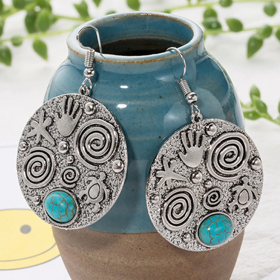 Bohemian Natural Stone and Beaded Earrings - Multiple Styles