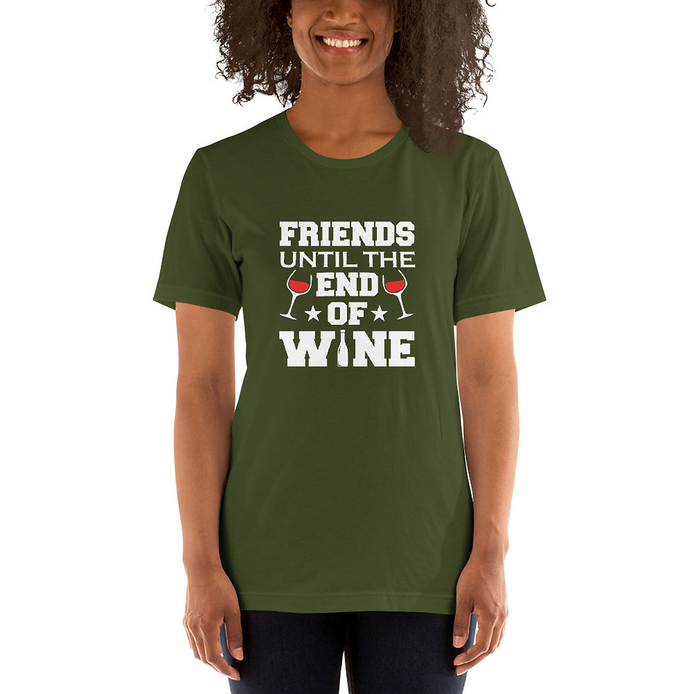 Thumbnail: Ultra-Soft T-Shirt - Friends Until The End of Wine