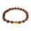 Thumbnail: Natural Wooden Beaded Onyx Bracelet with Cross Unisex Men's Women's Faith