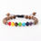 Thumbnail: Natural Wooden Beaded Onyx Bracelet with Cross Unisex Men's Women's Faith