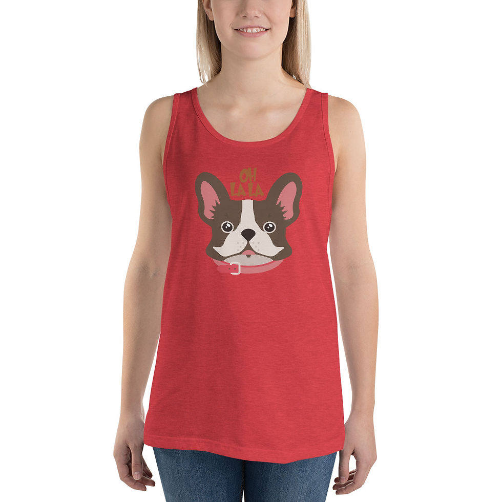 Thumbnail: womens tank top frenchie bull dog frenchy francy cute funny shirt