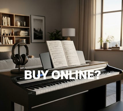 piano in living room