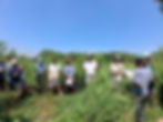Ben Gabos from the Vermont Agency of Agriculture discusses planting plan at the Boissoneault CREP site.