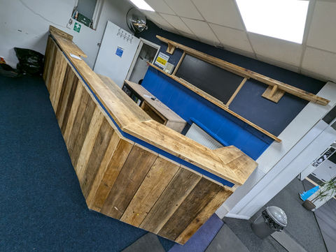 Weights & Cakes Reception Counter