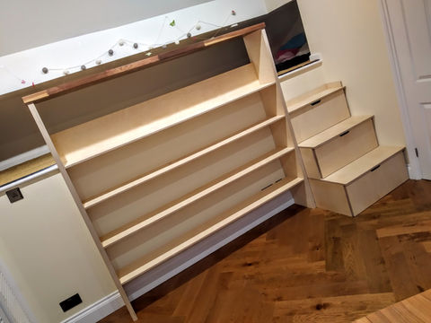 Partition Shelving & Storage Steps