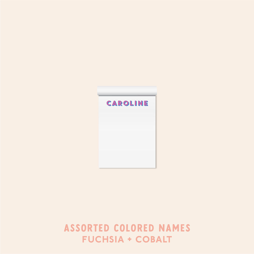 Thumbnail: Assorted Colored Name Set (4 Notepads) • MomPad Collection