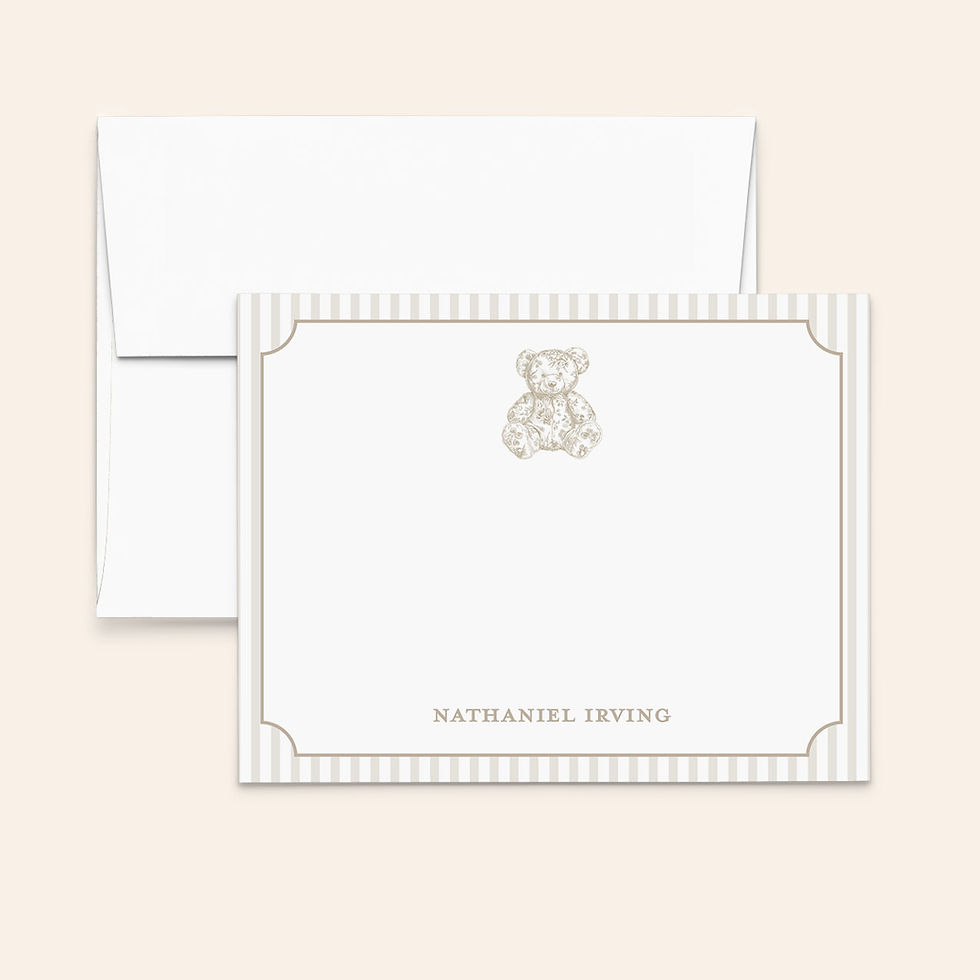 Thumbnail: Taupe Toile Bear