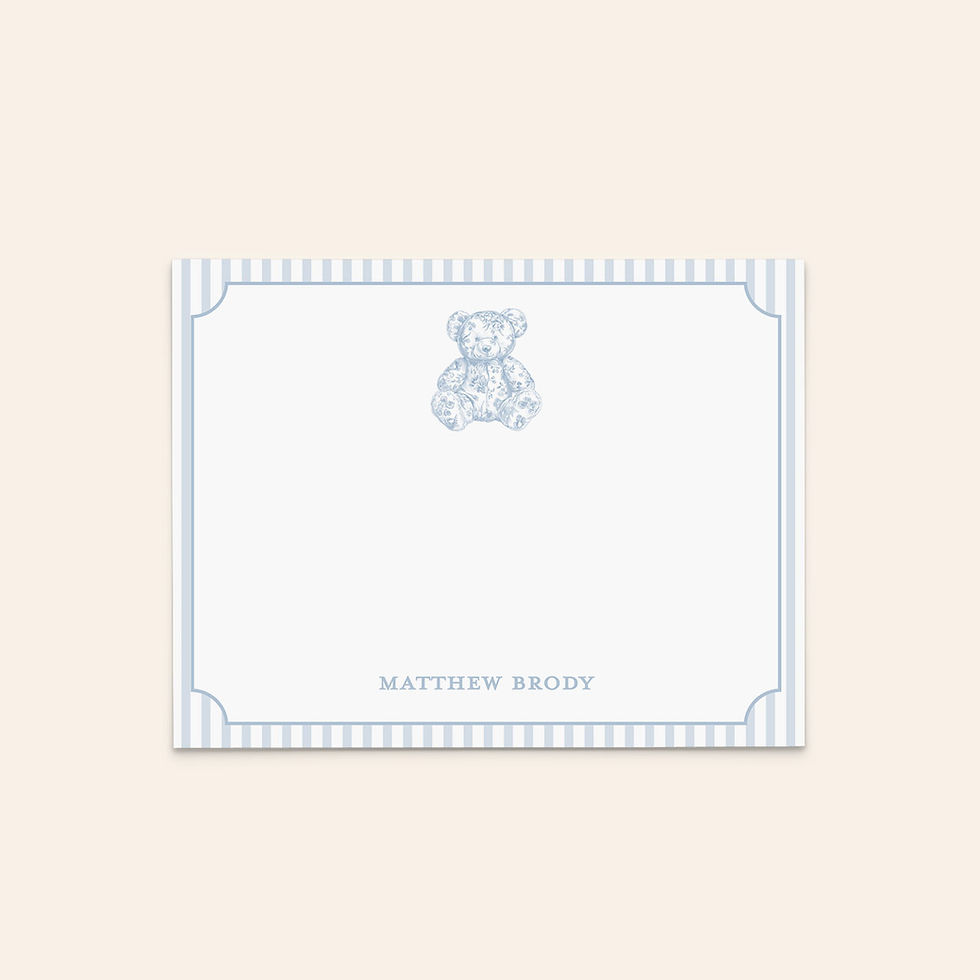 Thumbnail: Dusty Blue Toile Bear