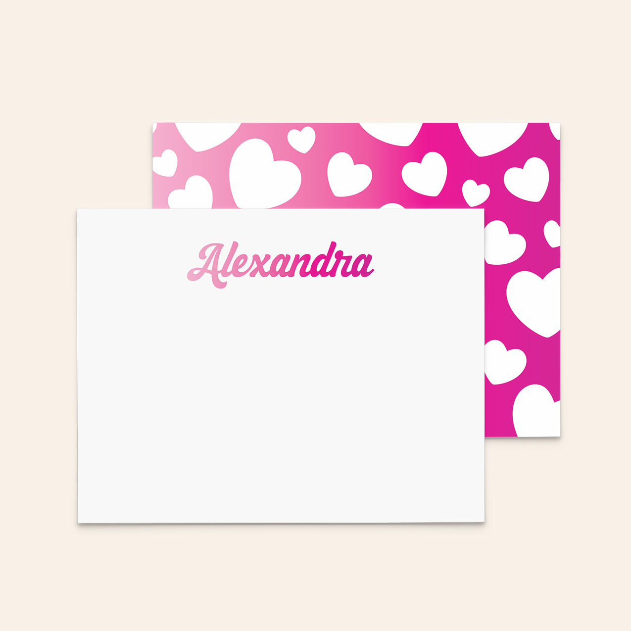 Retro Ombre Hearts • Pink