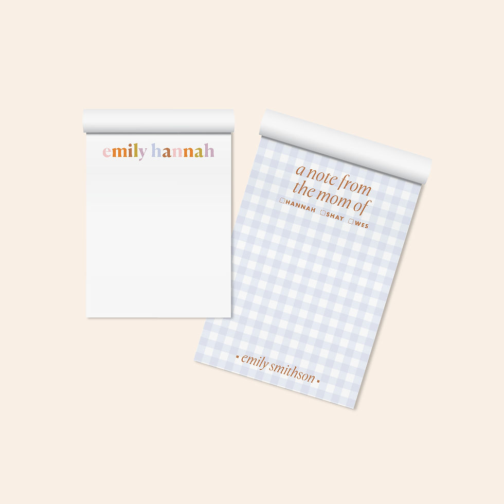 Thumbnail: Minimalist Name Set (2 Notepads) • Mother's Day Edit