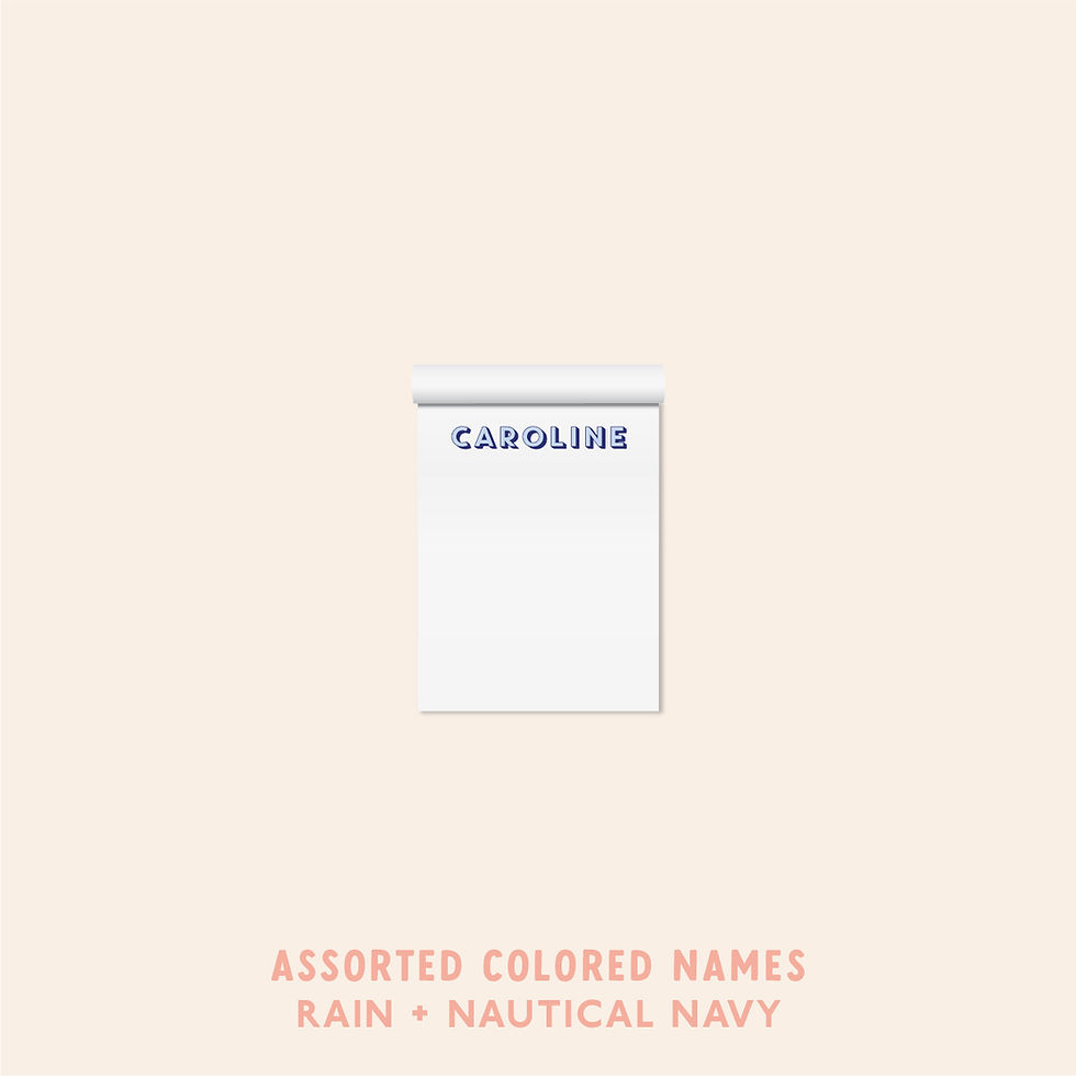Thumbnail: Assorted Colored Name Set (4 Notepads) • MomPad Collection