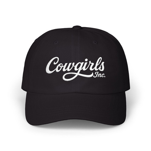 Cowgirls Inc. Cursive Black Classic Dad Hat