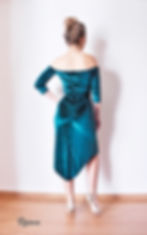 Thumbnail: Velvet off shoulder dress