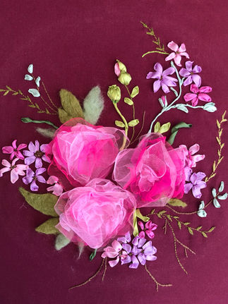 Silk Flowers - ribbon embroidery 