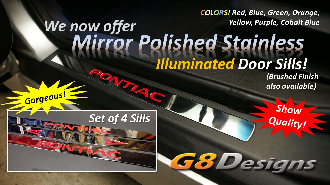 Pontiac Door Sills G8 Designs