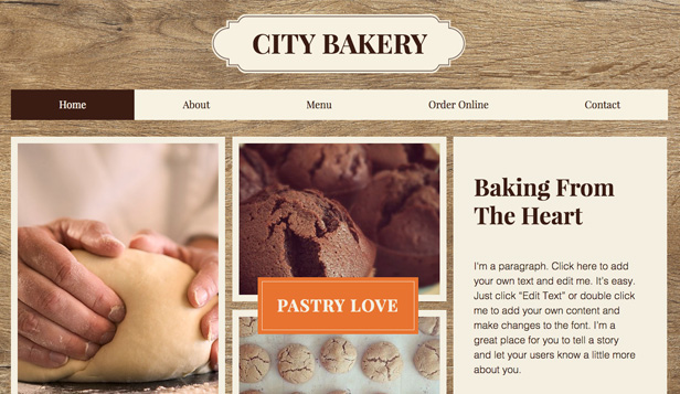 cafe bakery website templates restaurants food wix com bakery websites