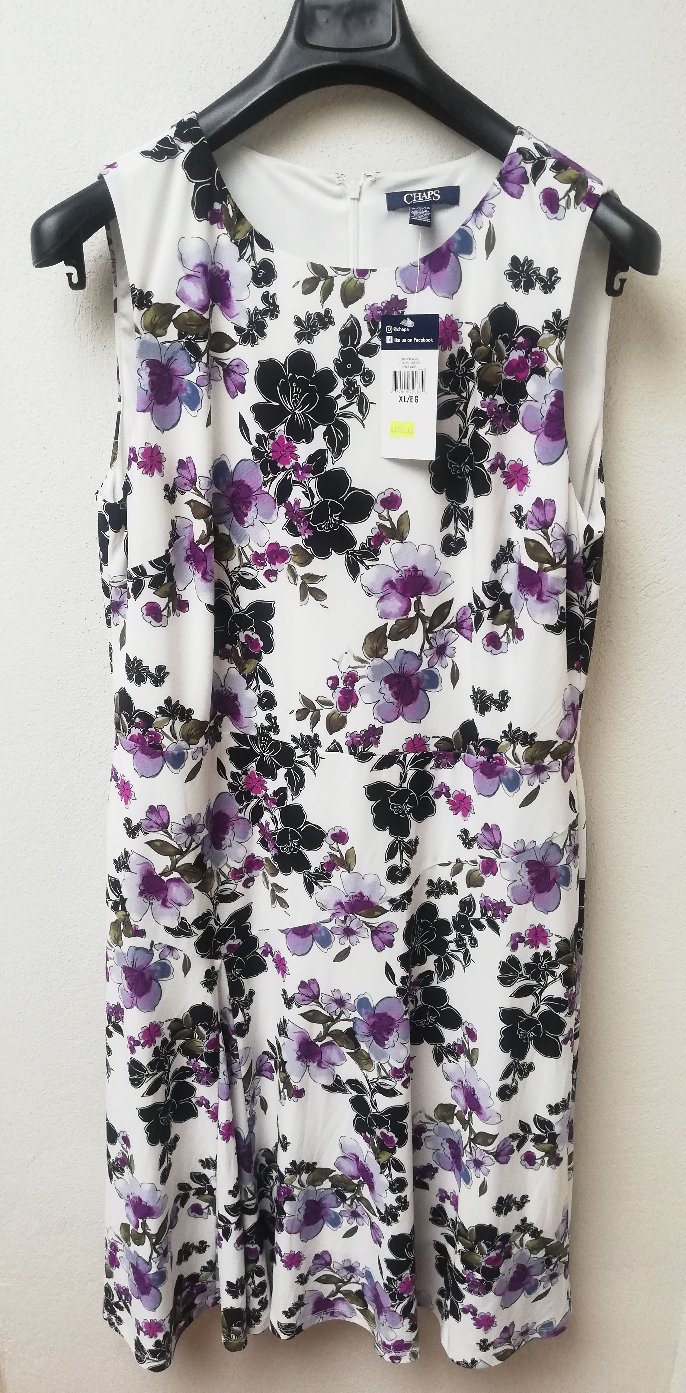 Vestido chaps flores lilas