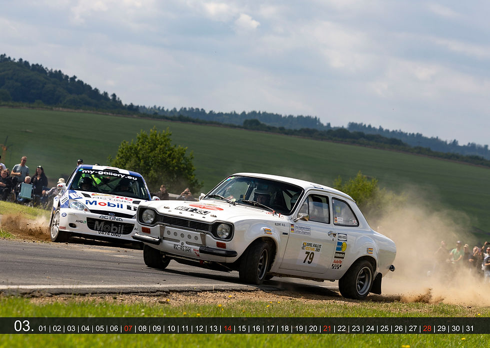Miniaturbild: Ford Escort Rallye Kalender "RALLYING ESCORTS"  2027 - A3