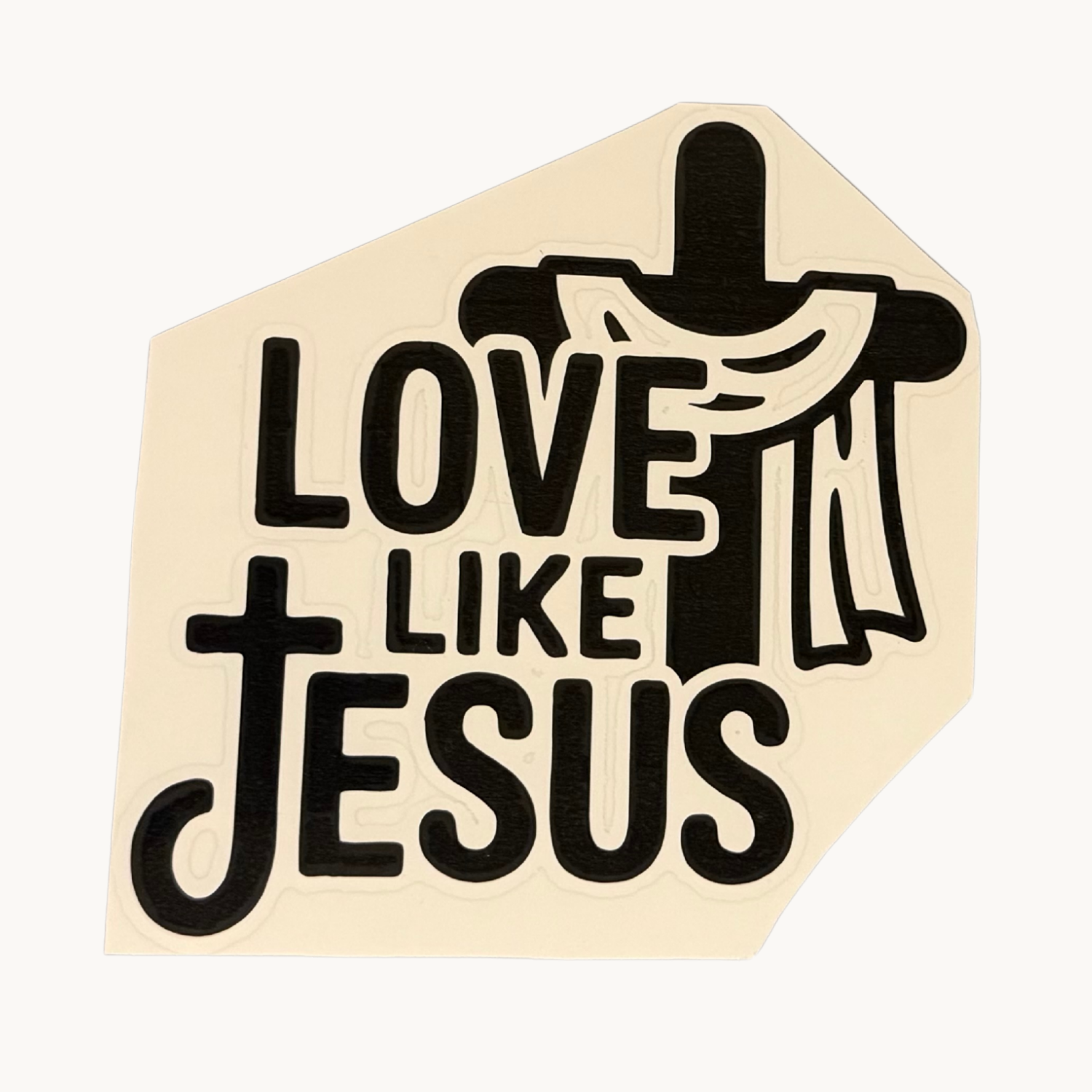 The Bespoke collection — a custom die-cut Love Like Jesus design