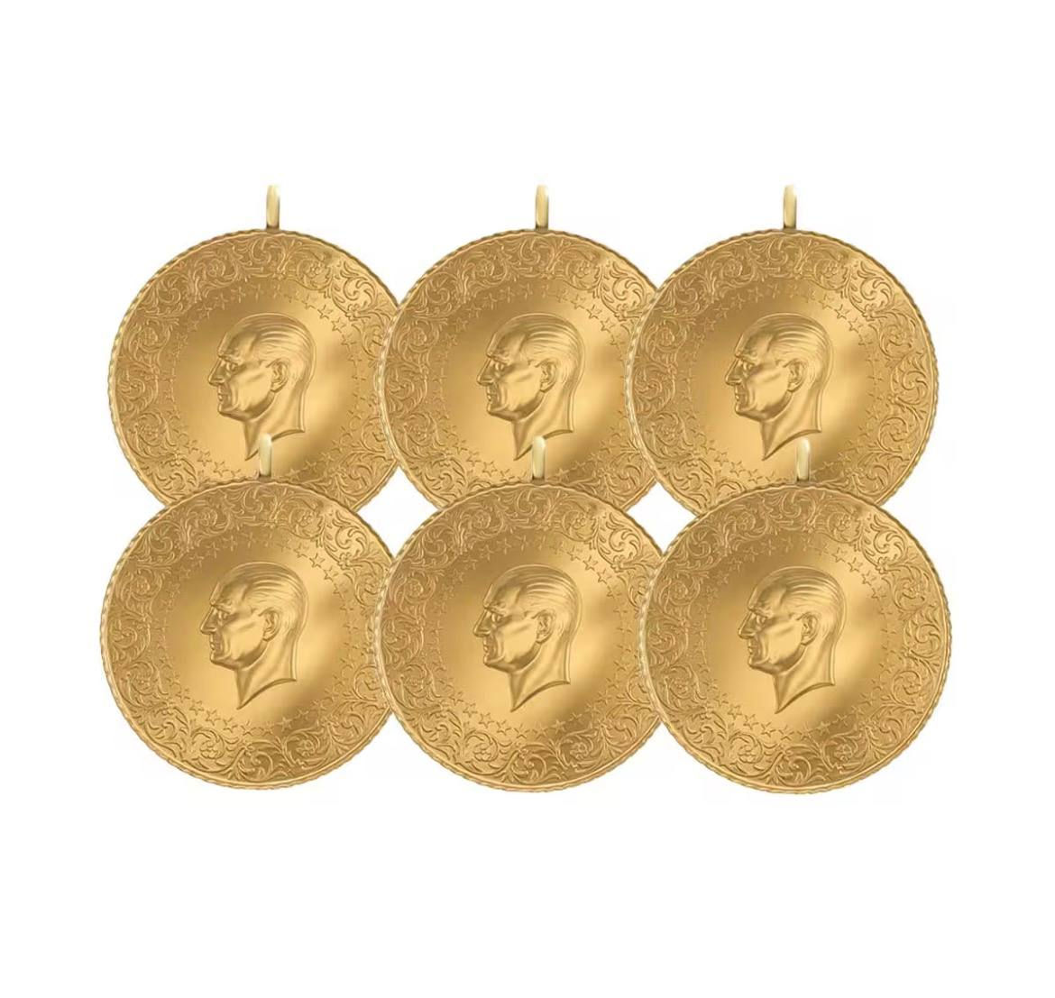 Berva Gold Eski Kuplu Ziynet Çeyrek Altın 6 adet