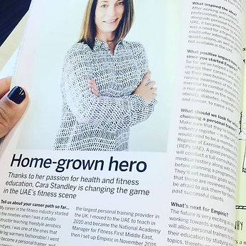 Newspaper article about Cara Standley, Founder of Evolve Beyond Training