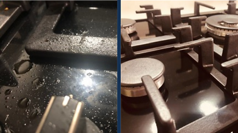 Kitchen deep clean before and after results in Saddleworth home.