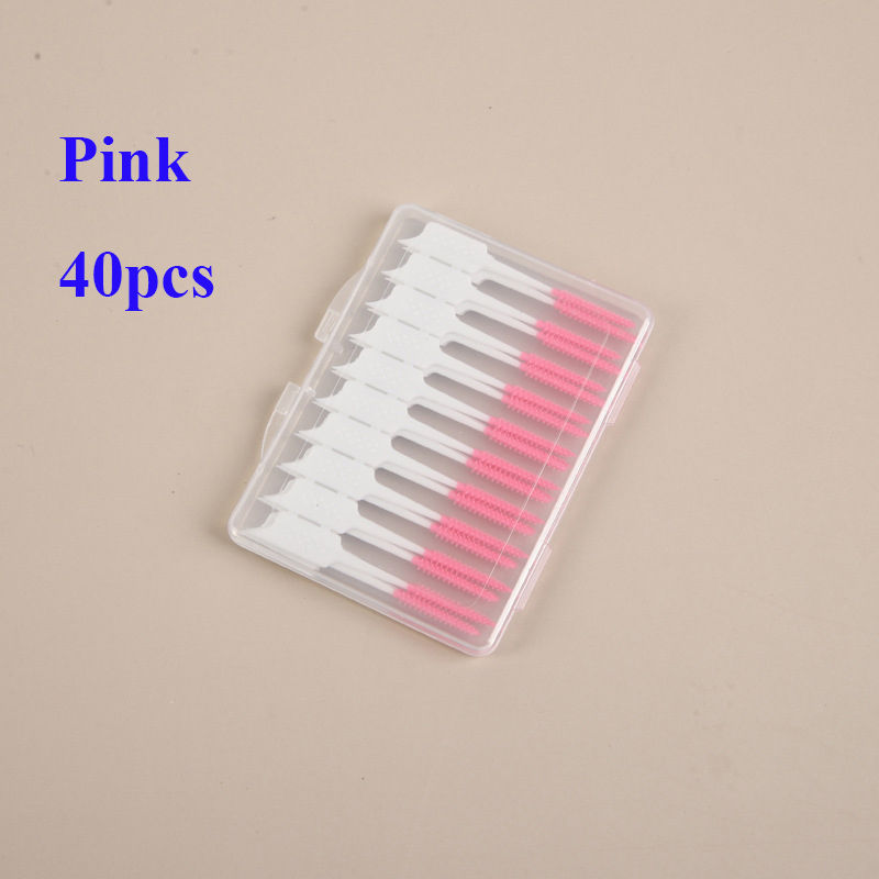 Thumbnail: 40~150PCS Silicone Interdental Brush Disposable Dental Floss Picks Cleaning Betw