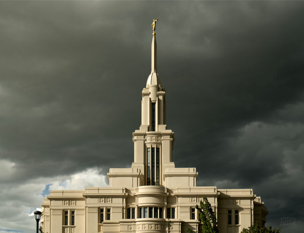 Payson Temple Storm Clouds