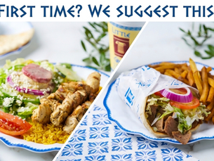 First time ordering at a Greek restaurant, gyro pita and chicken souvlaki at Little Greek Fresh Grill Winter Garden FL"